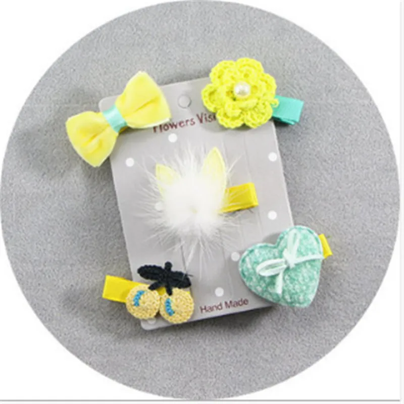 5 шт. модные детские заколки для волос с милыми мультипликационными персонажами