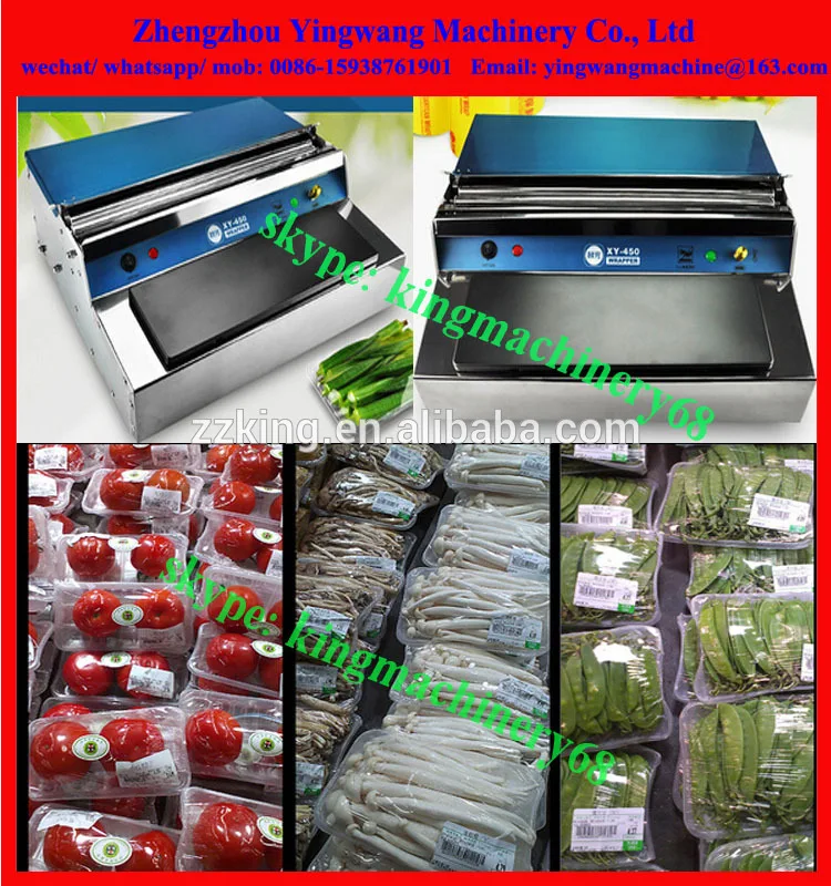 

hand cling film wrapping machine for food packaging