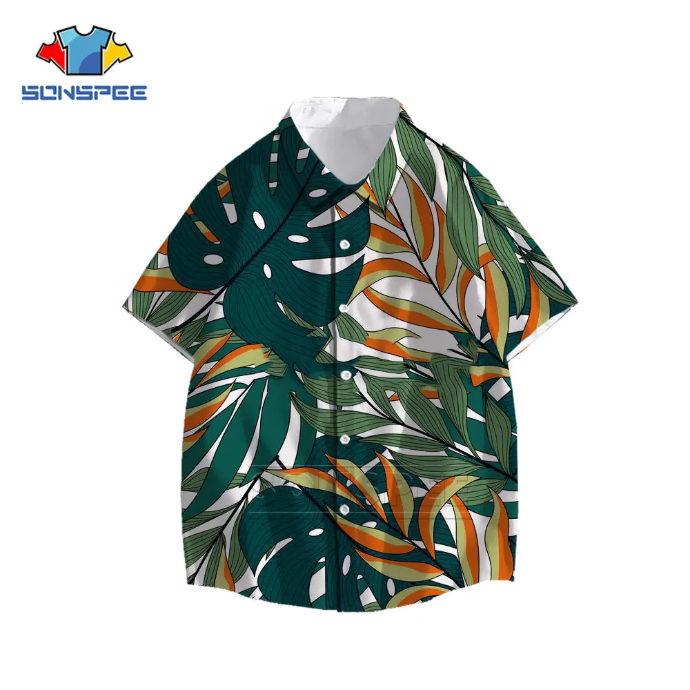 

LIASOSO Youth Fashion Young Style Shirt Street Tropical Rain Forest Parrot Special Men's Shirt Fashion Trend Beach Surf Shirt
