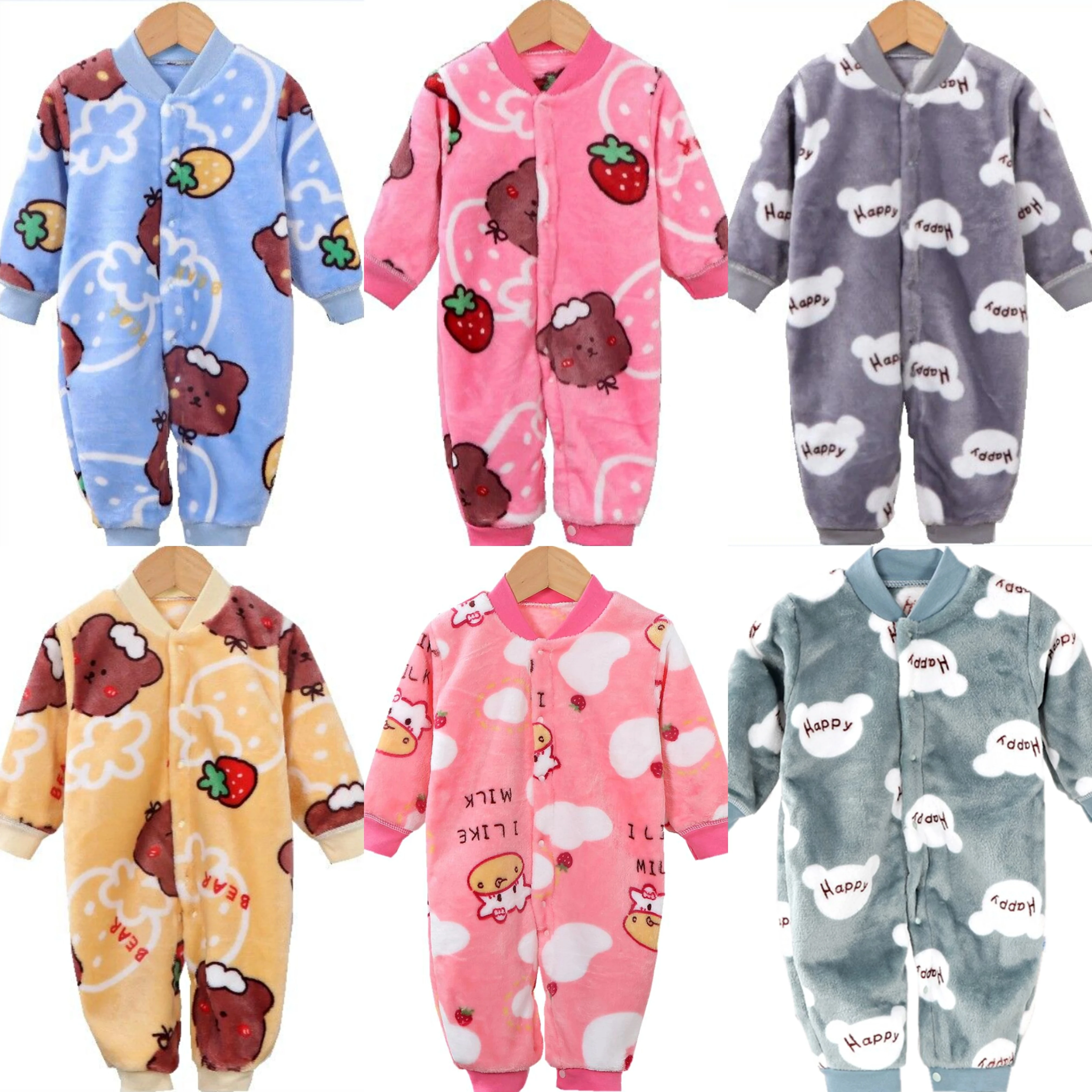 Комбинезон детский зимний фланелевый с длинным рукавом |