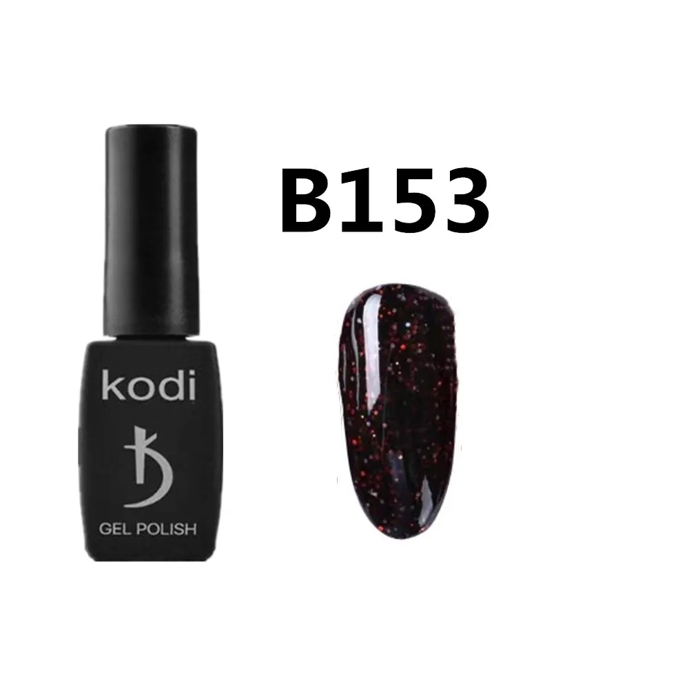 B153 KODI гель 12 мл гель для ногтей с блестками лак Профессиональный голографический красный УФ светодиодный гель для ногтей замачиваемый стойкий лак для ногтей - Цвет: B153