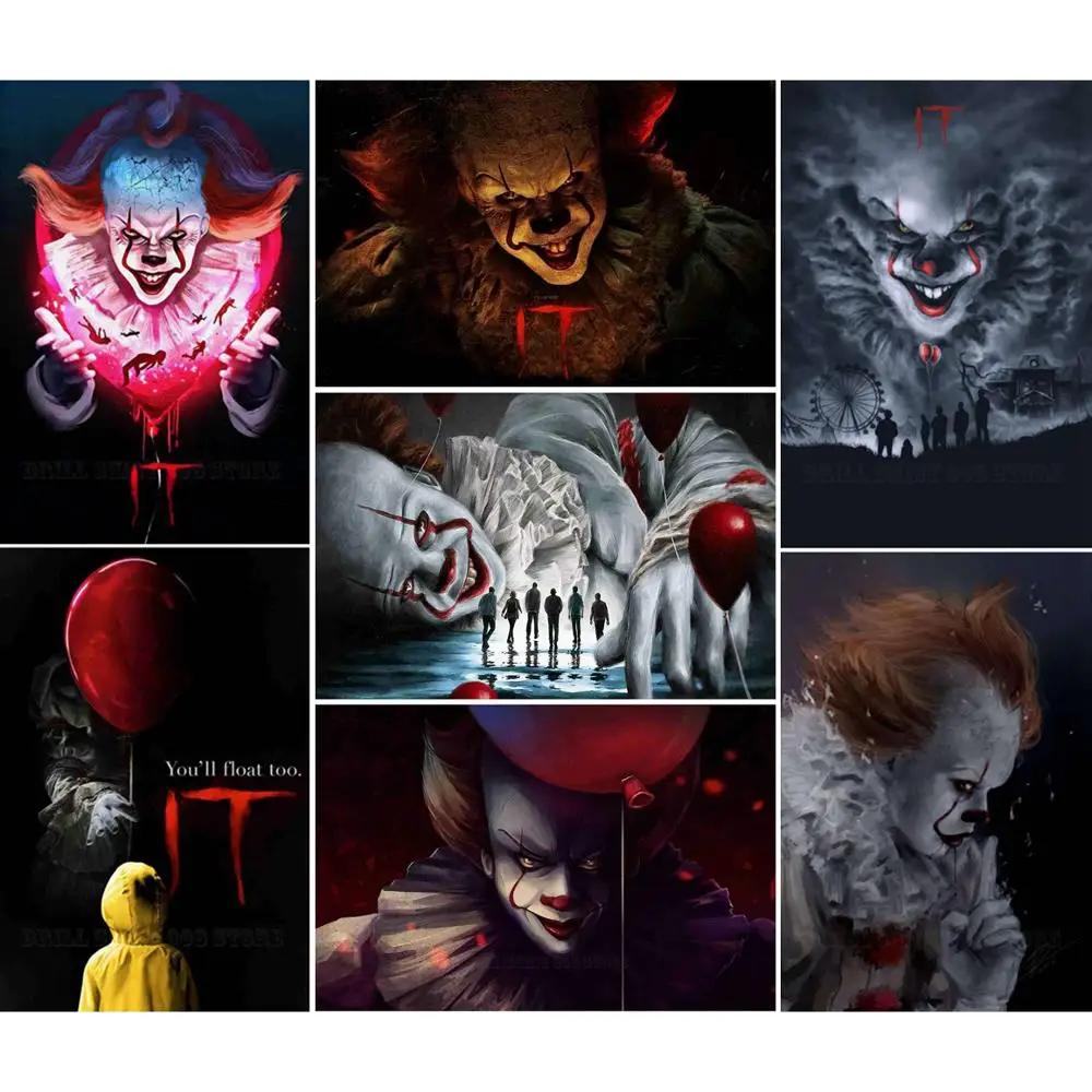 

5D DIY алмазная живопись "пленка, Джокер", полная вышивка, алмазная вышивка крестиком, мозаика, украшение для дома, подарок на Хэллоуин