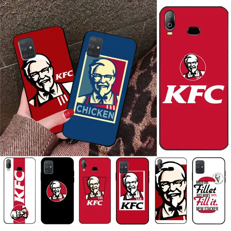 Красный KFC фаст фудов мягкий резиновый чехол для мобильного телефона Samsung Galaxy A21S