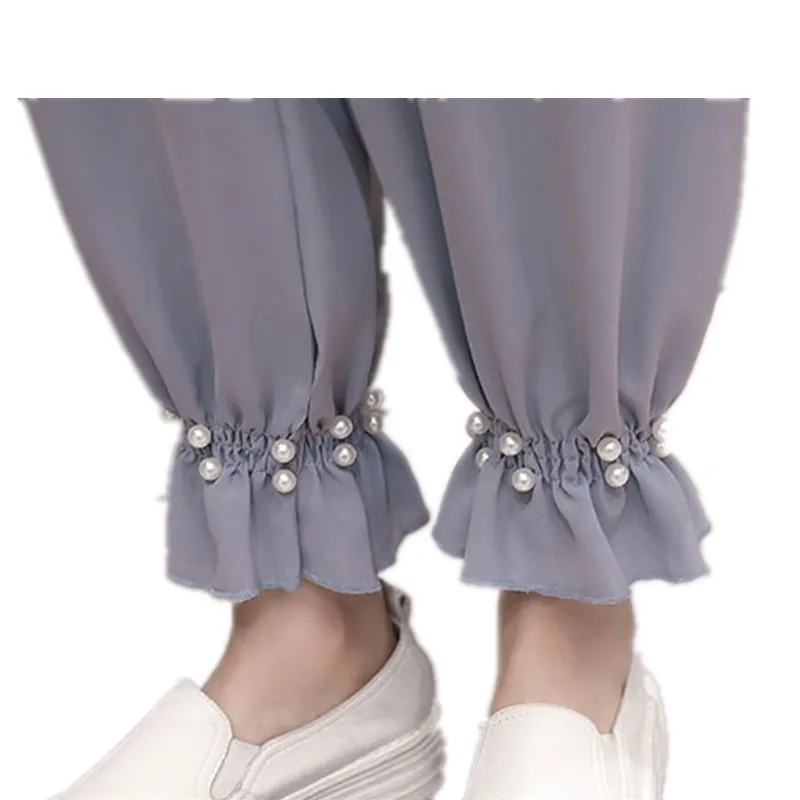 

Plus Size Bloomers Women's Summer Snow Spinning Casual Pants Loose 2021 New Fat Mm200 Jin Thin Pants Cropped