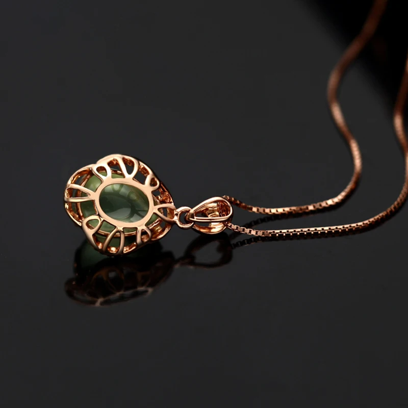 LSZB Natural grape stone 18K Pure Gold Pendant Real AU 750 Solid Upscale Trendy Classic Fine Jewelry Hot Sell New 2020 | Украшения и