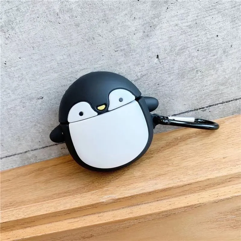 Милый мягкий чехол для наушников с героями мультфильмов для Apple AirPods 1 2 защитный чехол с защитой от потери для Air pods зарядка Bluetooth корпусы гарнитурные с крючками
