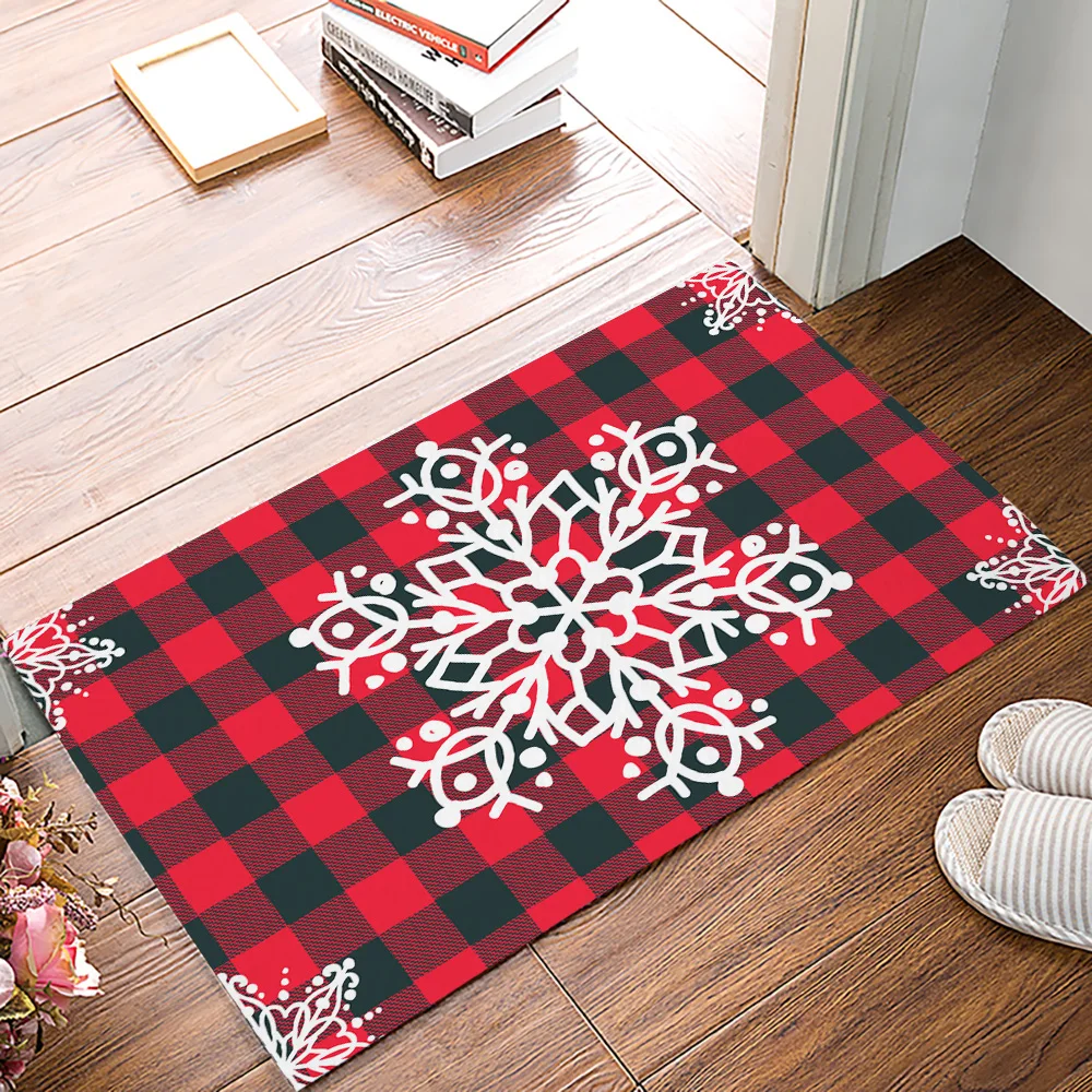 Рождественская сетка снежинки фестивали праздники коврик для ванной