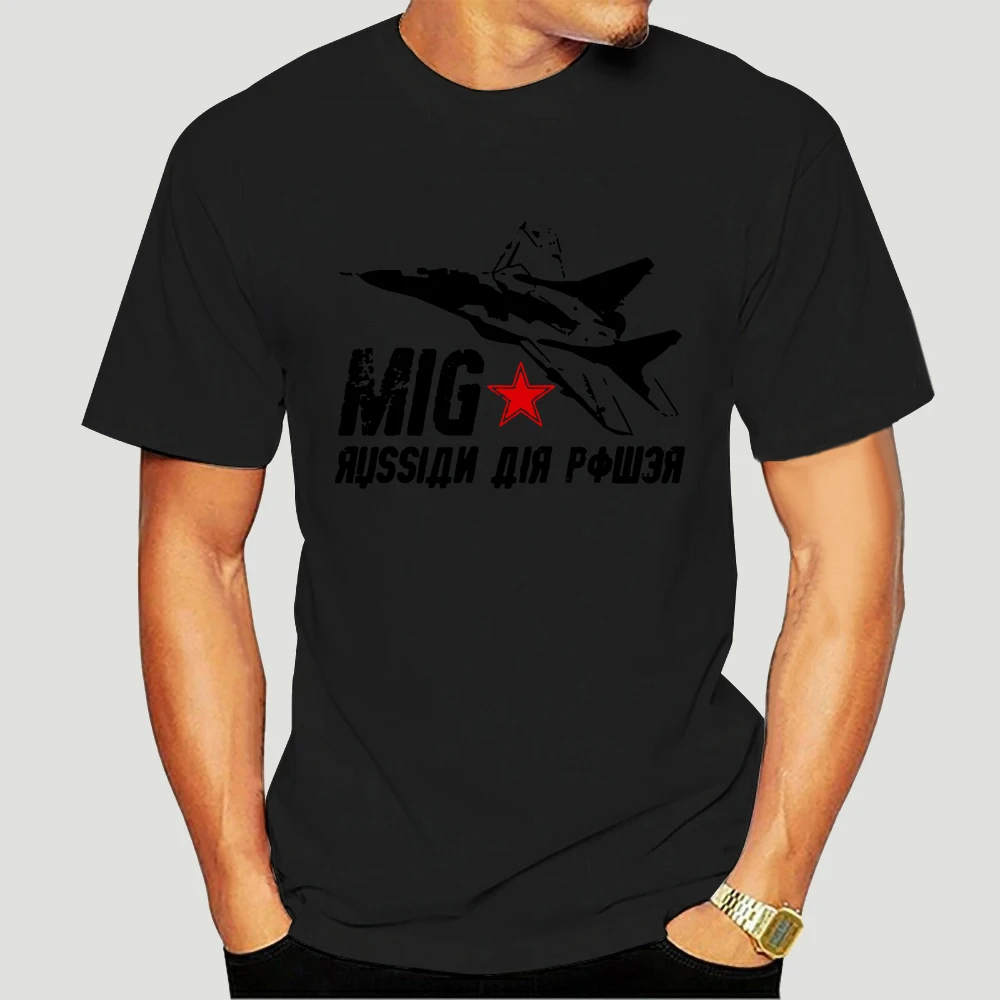 

Fashion Short Sleeve Mig 29 Russian Air Power T Shirt Custom Tees Summer Short Sleeves