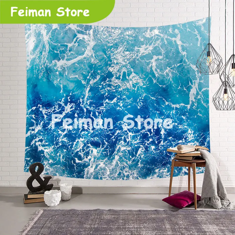 Индийский Печатный МАНДАЛА ГОБЕЛЕН Настенный декор богемное море печатных