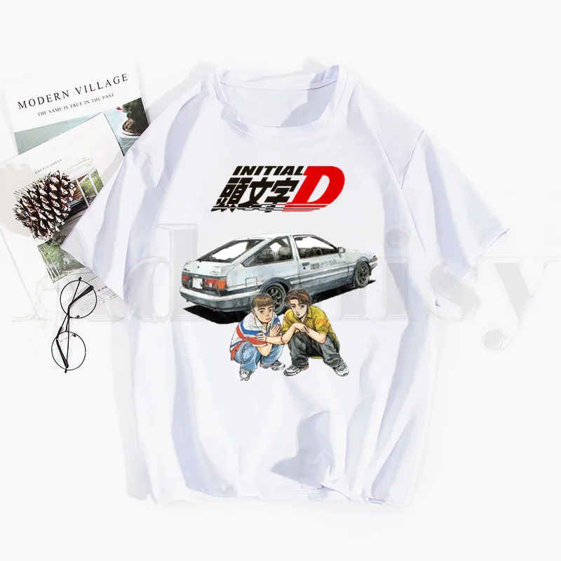 Футболка мужская Drift AE86 Initial D 90s Fujiwara Takumi HachiRoku модная рубашка с принтом в стиле