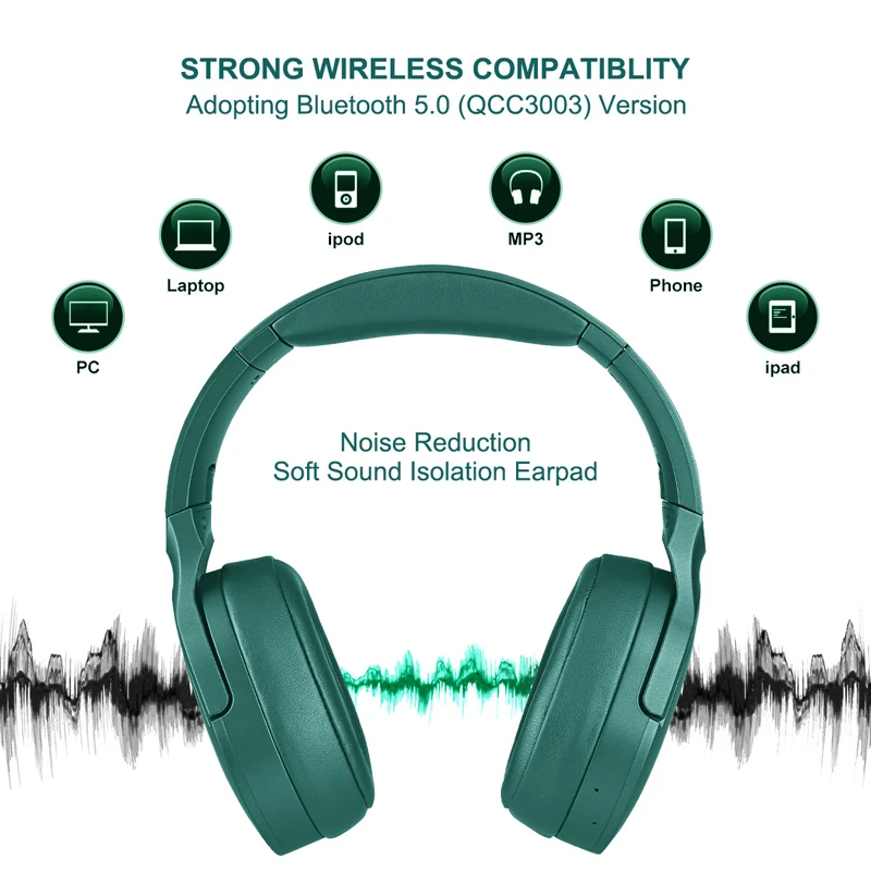 Беспроводные Bluetooth-наушники Somic SC2000 регулируемые наушники с микрофоном для ПК