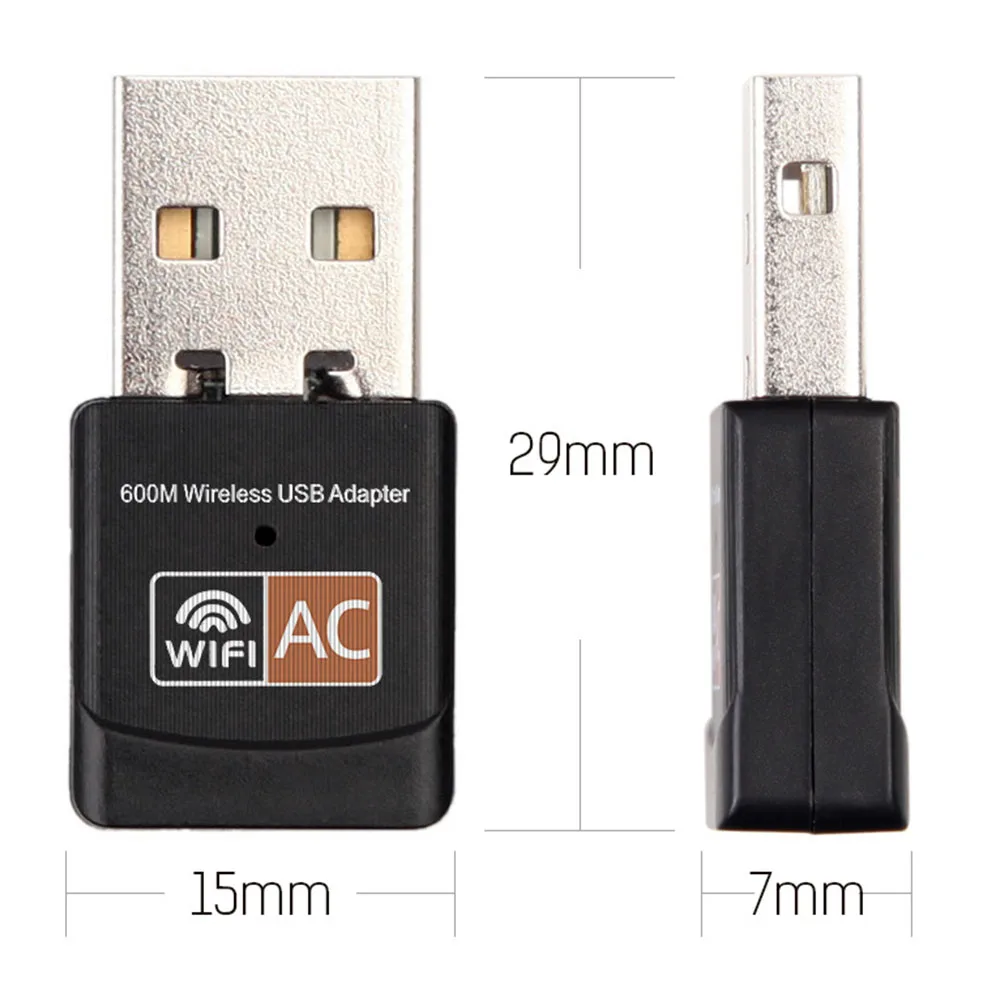 

Wireless WIFI USB Web Surfing Network Dongle 600Mbps Built-in Antenna Adapter