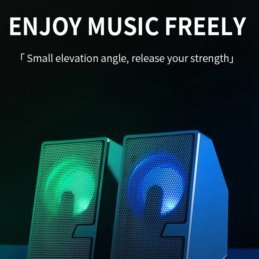 Миниатюрная Колонка для компьютера проводная USB-Колонка со светодиодсветильник