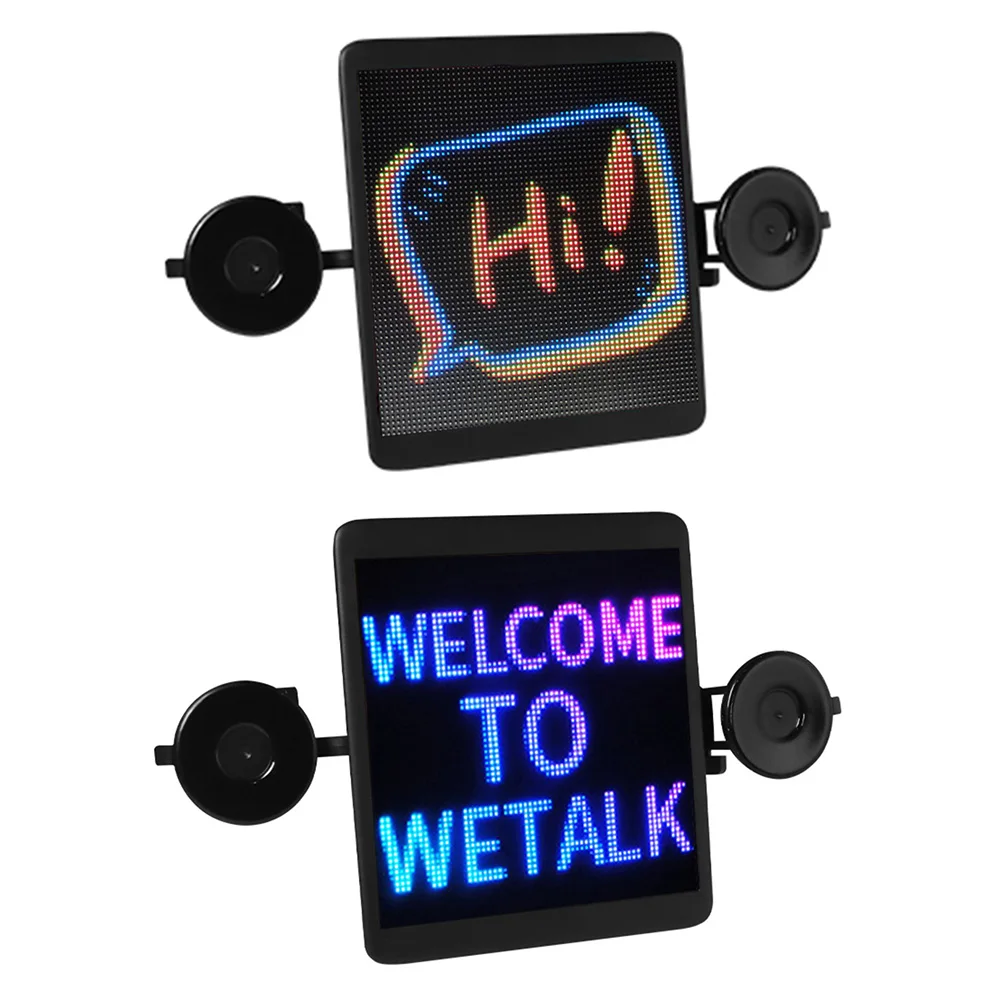 

12V Car LED Display Screen App control Expression Picture DIY Scrolling LED Sign Full Color Car Rear Window Monitor