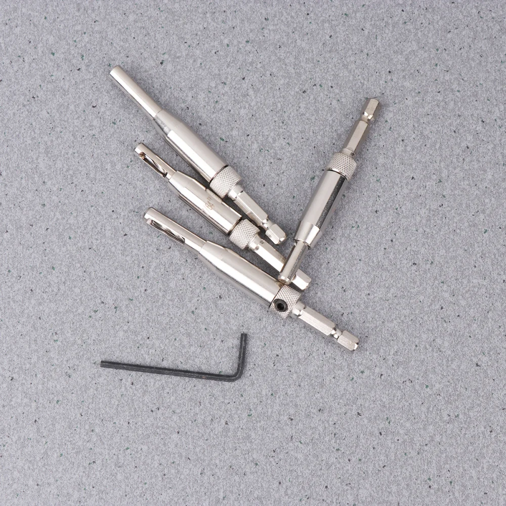 

8 in 1 Hexagonal Drill Bit Set Woodworking Hole Puncher Countersunk Head Drill Wood Hole Reamers with Wrench
