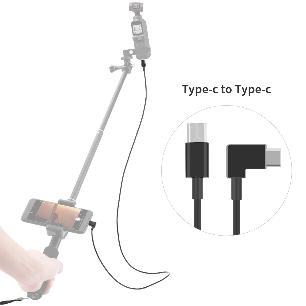 1M Extension Data Line for Osmo Pocket 2 Type-c To Android IOS Phone Connector Cable Micro-USB Accessories | Электроника