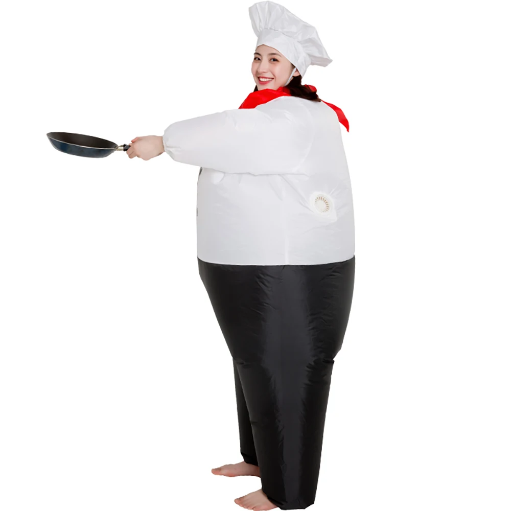 Надувной костюм повара для косплея забавный воздушный надувной нарядный