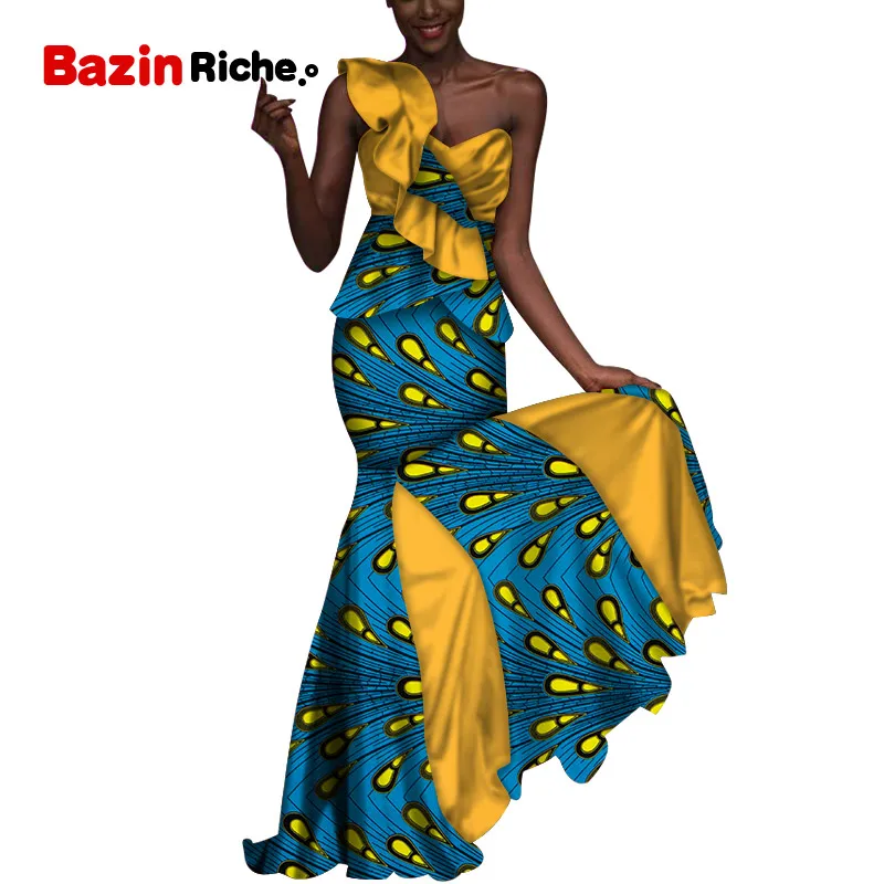 

Slim Lady Skirt Set African Bazin Fabric Fashion Design Wedding Party Top and Half Skirt Plus Size Woman Skirt Suit WY7029