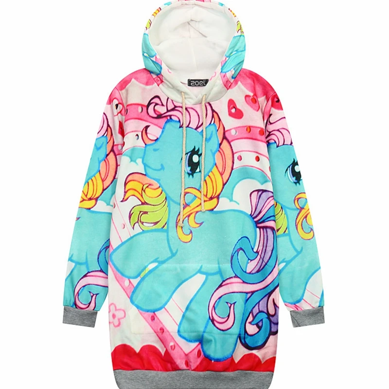 

Autumn New Women‘S Sweatshirt With Hoodies Sweet Cartoon Anime Printed Pullover Loose Fleece Sweatertops Свитер с рисунком