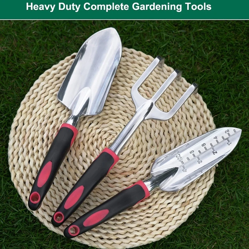 

Garden Tool Set 3 Pack Garden Hand Shovels Stainless Steel Garden Trowels with Ergonomic Rubberized Non-Slip Grip