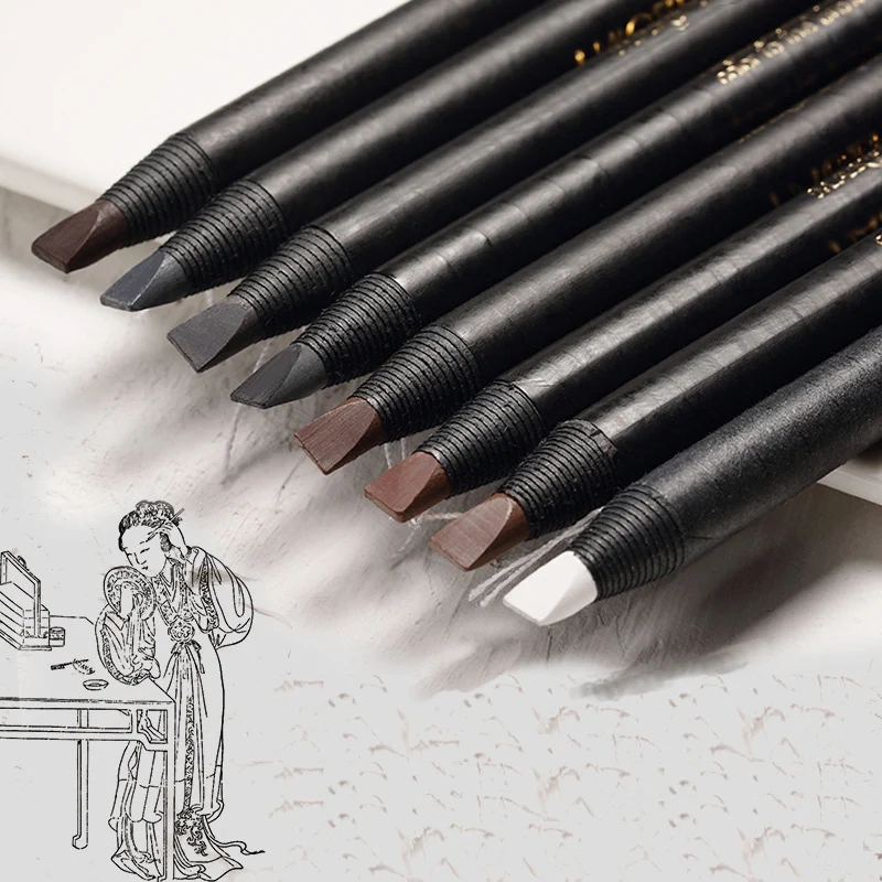 12PCS Eyebrow Pencil Long-Lasting White eyebrows Cosmetic pencil High quality Cheap Natural Waterproof Makeup Beauty | Красота и
