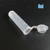300pcslot 5ml plastic round bottom laboratory sample container test tubing vial pp centrifuge tube with joint cap