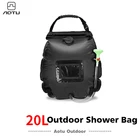 Мешок для воды 20 л с солнечной панелью, мешок для душа для отдыха на открытом воздухе, походов, скалолазания, гидратации, переключаемая Лейка для душа