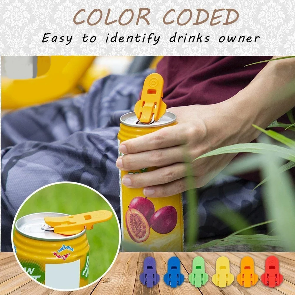 

6Pcs Can Bottle Opener Plastic Beer Cola Beverage Drink Opener Reusable Can Tin Jar Outdoor Portable Gadget Tool