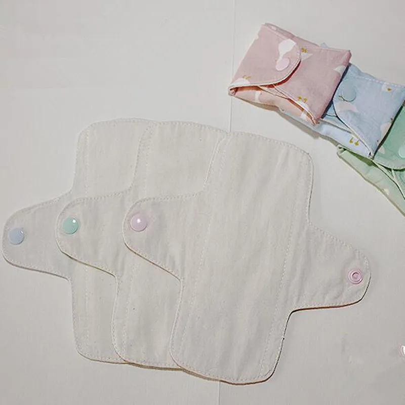 

2pcs/lot Washable Menstrual Pads Reusable Cotton Pads Cloth Sanitary Pads Napkin Breathable Women Panty Liners Feminine Hygiene