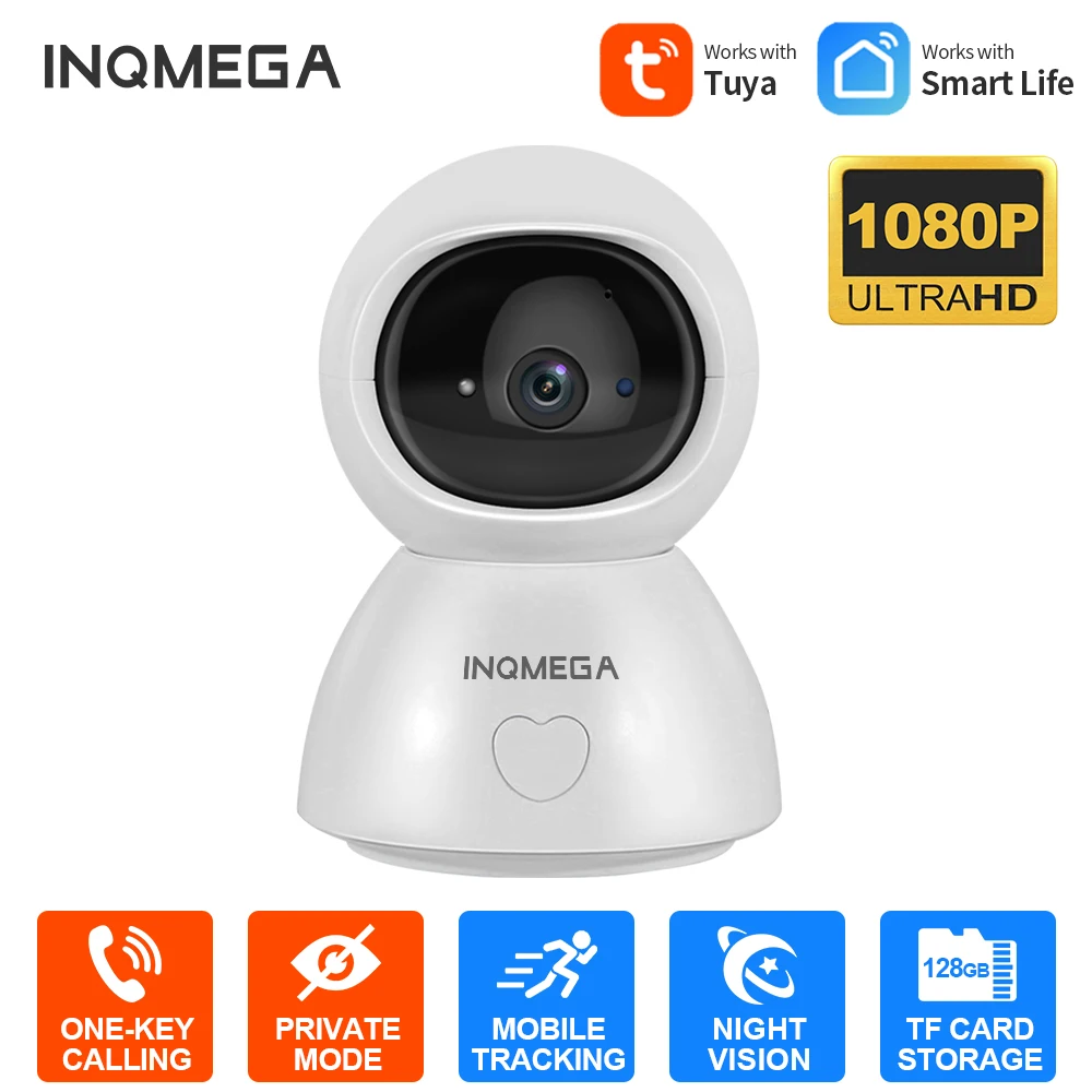 INQMEGA 1080P IP камера , беспроводная Wifi камера , домашняя камера видеонаблюдения, сетевая камера ночного видения, P2P, удаленный просмотр