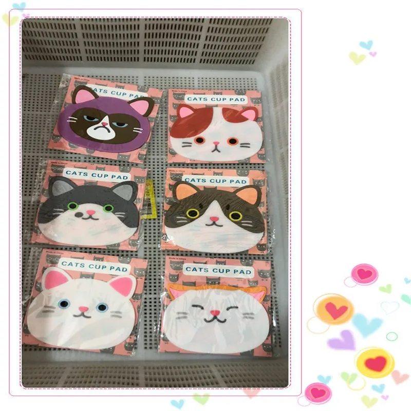 Силиконовый коврик в форме кошки для чая подставка чашки кружки кофе подставки