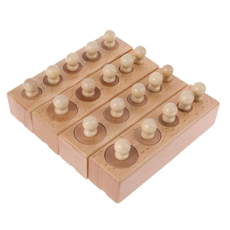 Бесплатная доставка 2018 обучающая деревянная детская цилиндрическая розетка