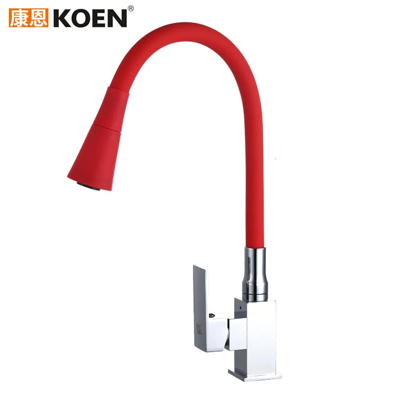 Expert четыре квадратных горячей и холодной смешивания кухонный кран цвет