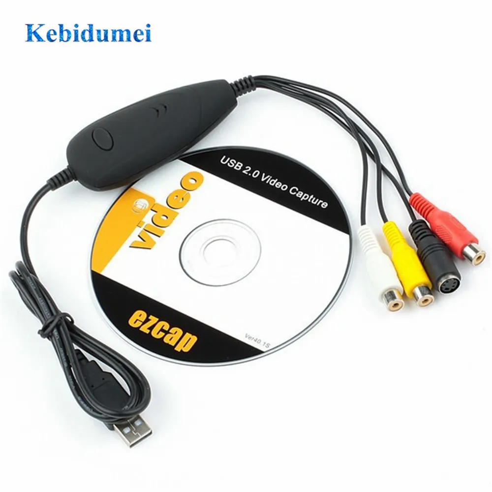 Kebidumei EZCAP172 USB аудио видео Захват Преобразователь Аналоговое от VHS 8 мм DVD плеер