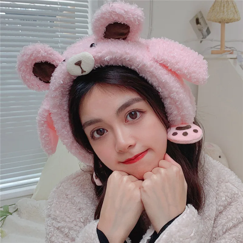 Зимние аксессуары для взрослых обогреватель головы Модный милый мультяшный