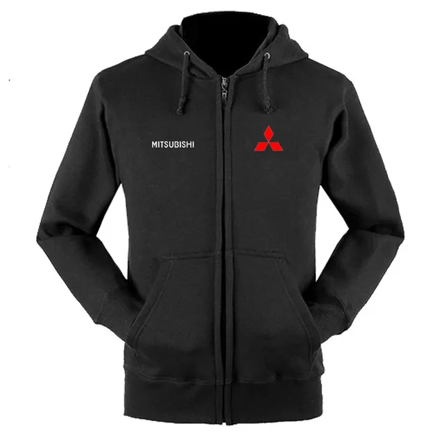 

Spring Autumn Fashion Man's Mitsubishi Motors Logo Fleece Zipper Sweatshirts Cardigan Jacket Casual Hoodies