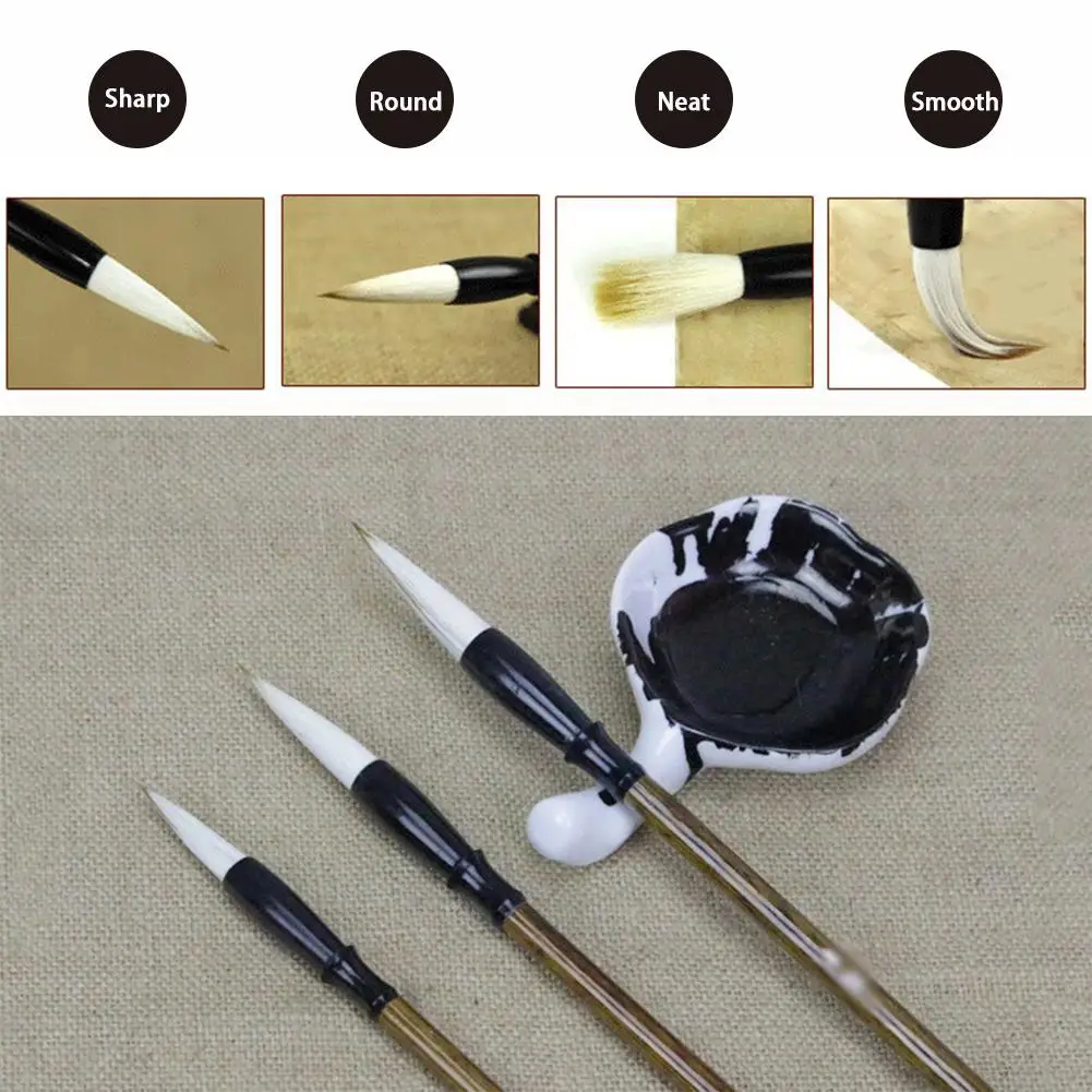 3 шт кисть для письма Акварельная Китайская каллиграфия набор кистей кисти