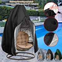 waterproof outdoor hanging egg chair cover swing chair dust cover protector patio chair cover with zipper protective case cocina