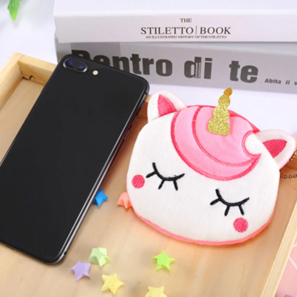 Новинка женская сумка для монет с мультяшным рисунком единорога кошельки