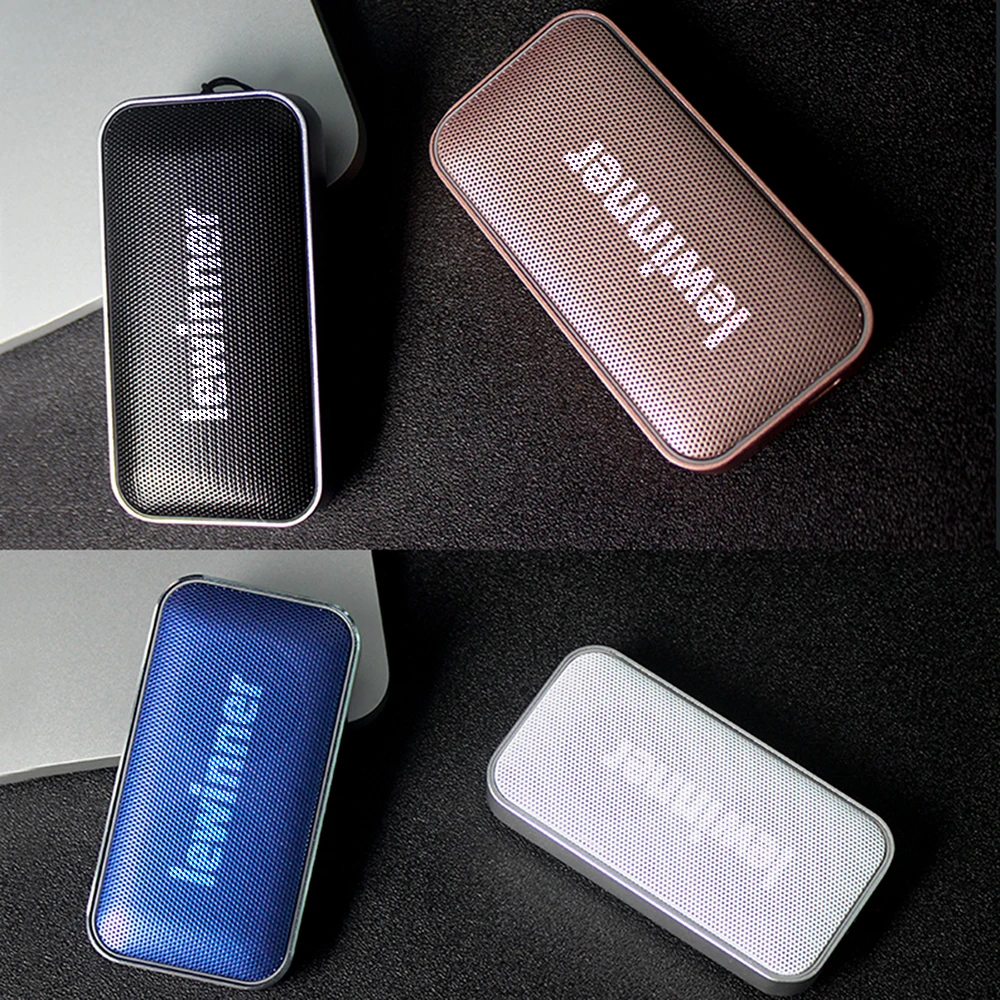 Портативная беспроводная Bluetooth Колонка Lewinne маленькая металлическая портативная