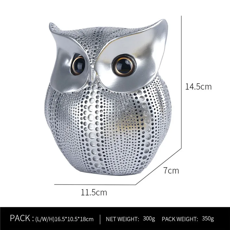 

Nordic Resin Wise Owl Figurines Animal Statue Sculpture Crafts for Home Interior Decor Desktop Table Decoration Gifts