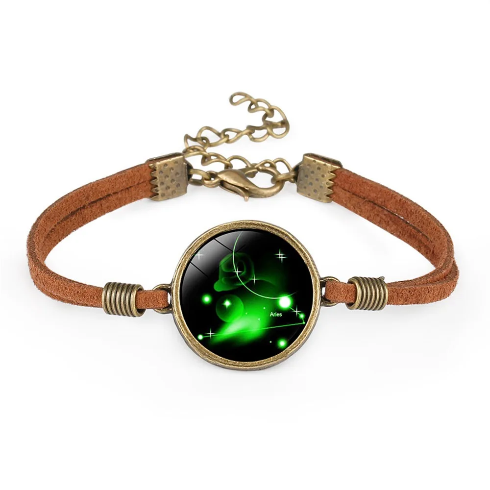 Фото Женский бархатный браслет в стиле ретро с изображением двенадцати созвездий |