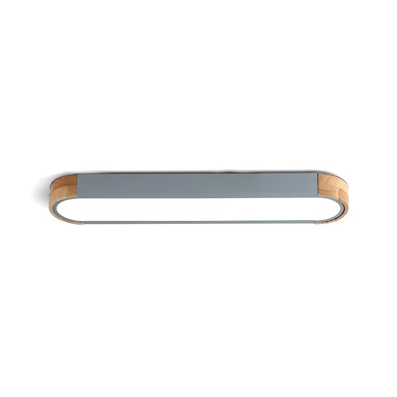 

Modern 220V LED Ceiling Lights With Metal Lampshade For Bedroom Round Wooden Ceiling Mounted Acrylic Lighting Fixtures
