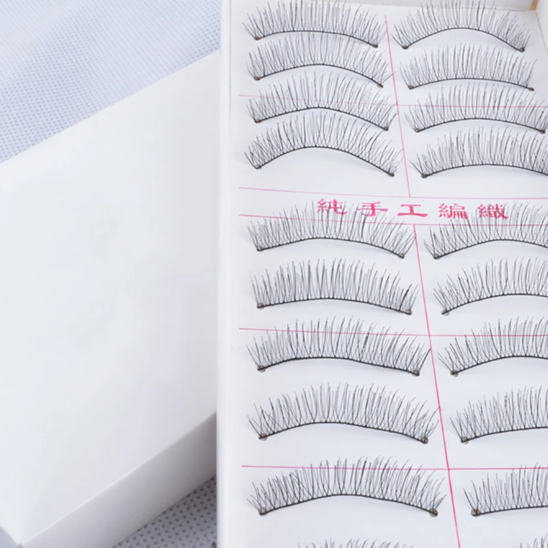 10 пар Накладные ресницы пучки многоразовые природного и регулярные Длинные