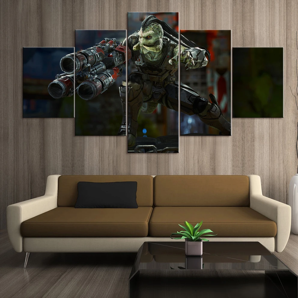 Модульная картина для домашнего декора 5 шт. нереальный турнир игра постер