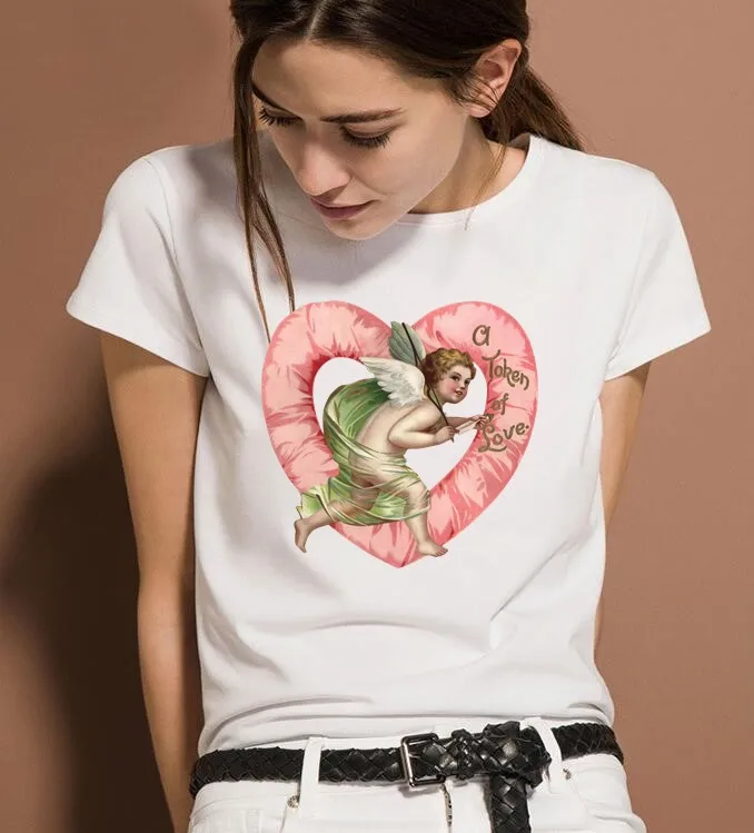 2019 Новая модная футболка женская Kawaii печать с коротким рукавом o образным вырезом