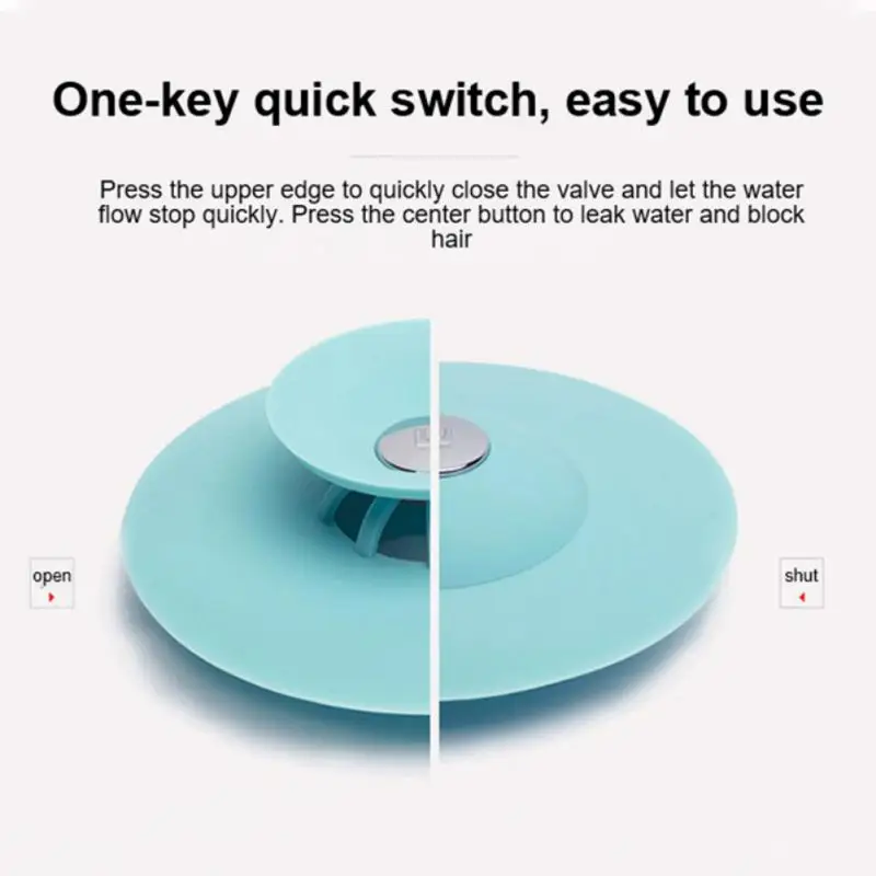 1Pc Rubber Sink Floor Drain Plug Bathroom Laundry Water Stopper Tool Press Type Kitchen Deodorant Bath Strainers | Дом и сад