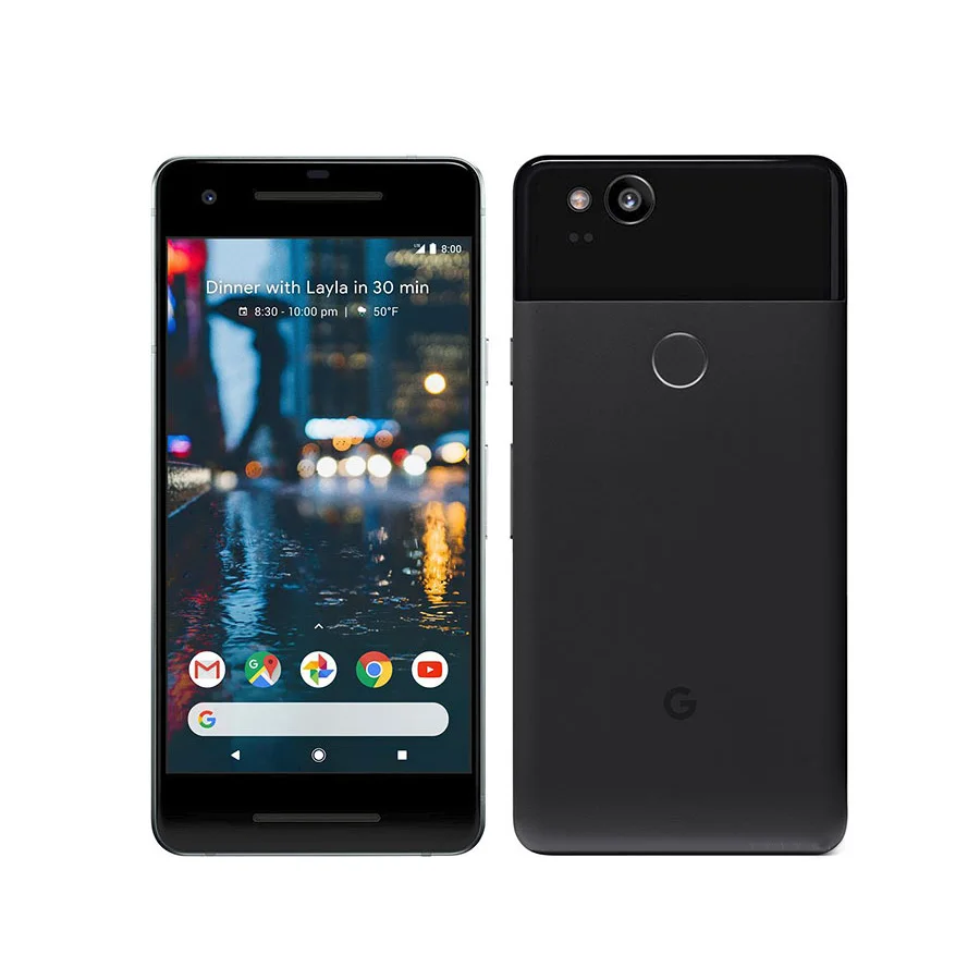 Google Pixel 2 оригинал 100% 5 0 дюймов четыре ядра 4 Гб ОЗУ 64 ГБ/128 ГБ Snapdragon 835 одна SIM 12 МП