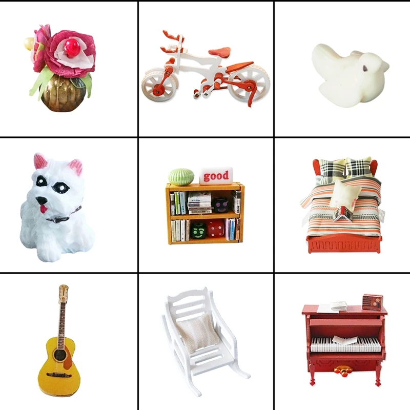 Каса де BONECA кукольный дом мебель миниатюрный домик DIY комната коробка театр