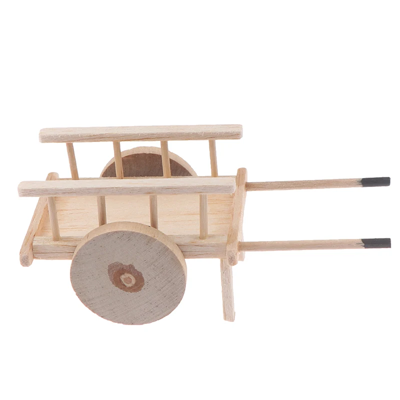 

Милый миниатюрный кукольный домик в масштабе 1:12, деревянная имитация мебели, тележка, ручная тележка, модель, аксессуары, игрушки